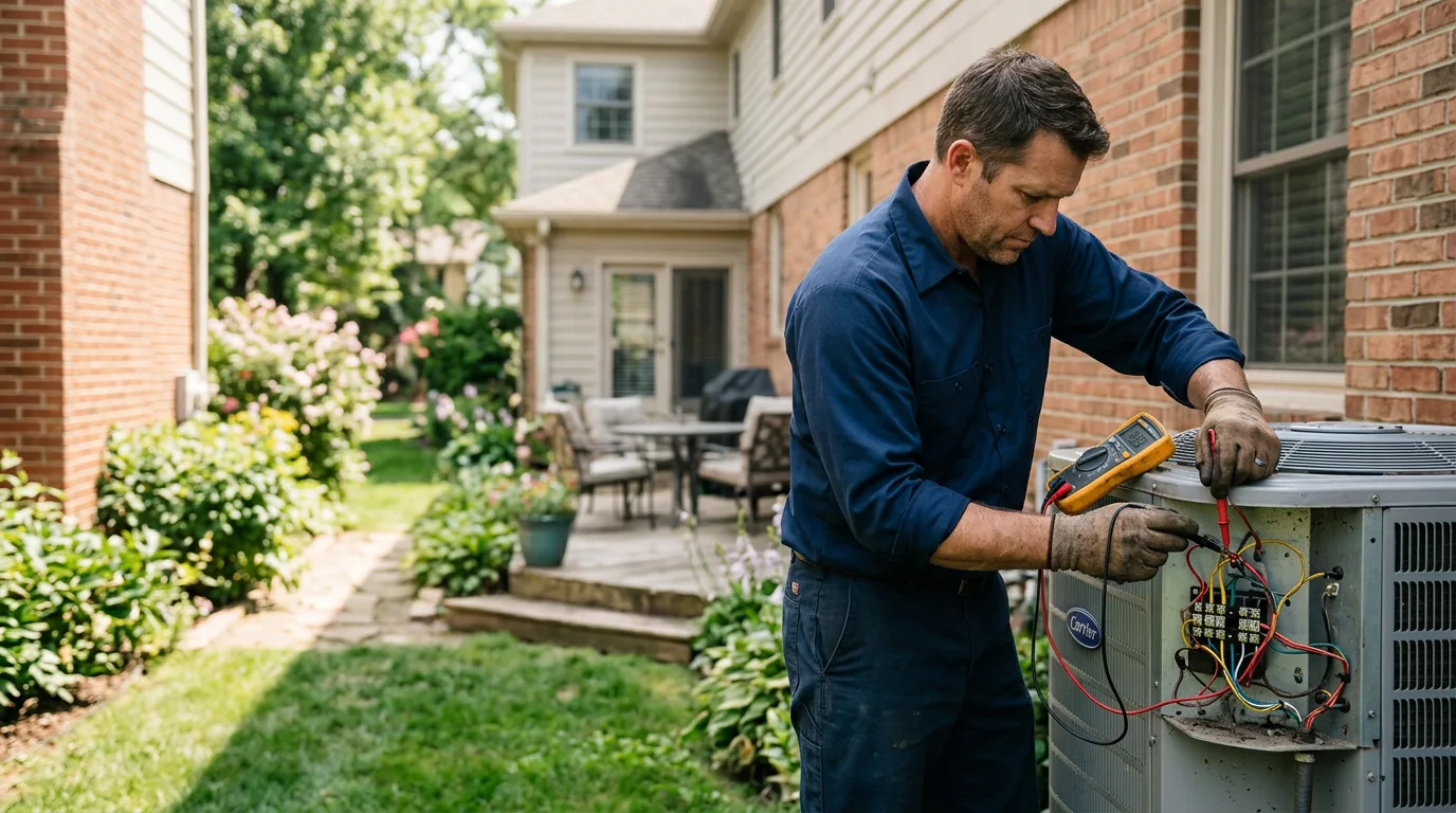 HVAC technician working near Farlington, KS